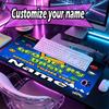 Custom Name Personalized Geometry Dash Pattern Mousepad, Laptop PC Desk Mat, Decorative Desk Mat for Home Keyboard Pad Gift