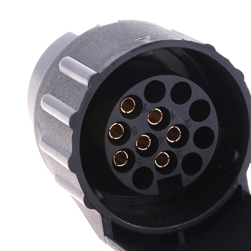 Conector Adaptador de Reboque 12V 7 Pinos para 13 Pinos Conversor Elétrico para Caravana
