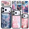 Capa Case for iPhone 17 Air 16 Pro Max 15 Plus 11 13 Mini 14 12 Back Phone Cover Cherry Blossom Bumper