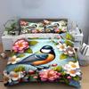 Floral Bird Design For Decor Exquisite Three-Piece Bedding Set Gift For Kids And Adults