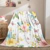 Sweetheart Floral Series Print Fleece Throw Blanket for Adult Quality Super Soft Warm Universal Blanket for Travel Office Home