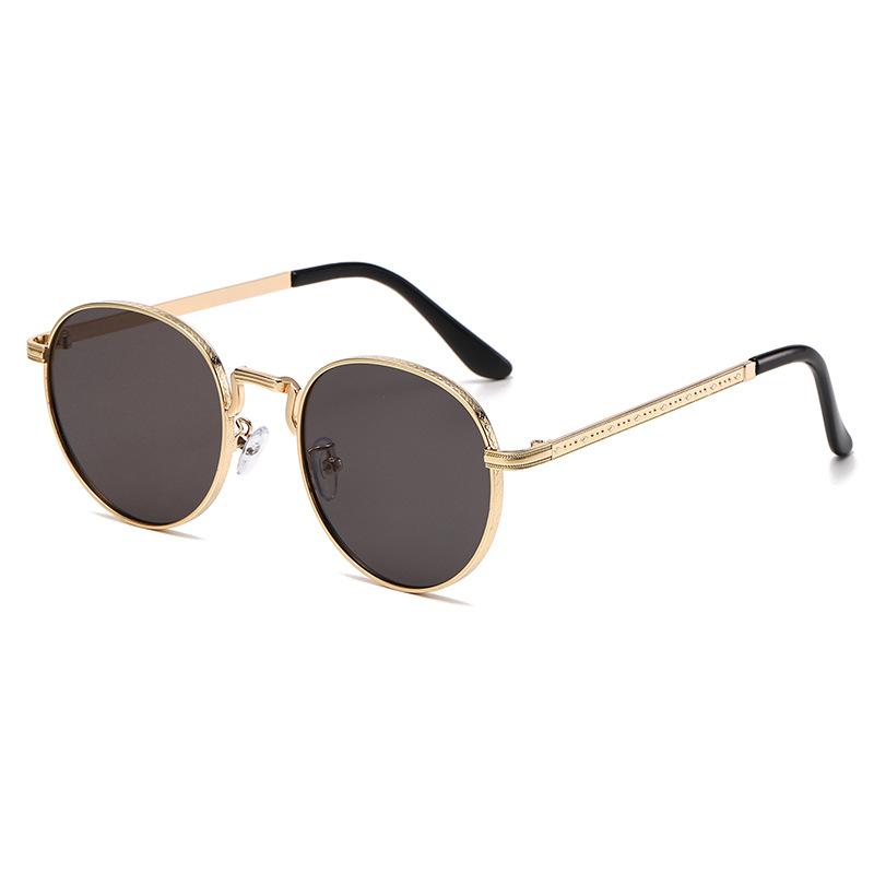 Xiaomi Men Women Vintage Round Metal Sunglasses UV400 Decor Pattern Temple Retro Shades Multi Color For Travel Beach Daily Outdoor 2403