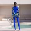 Womens Full Coverage Long Sleeve Rash Guard Swimsuit With Built-in Bra Surfing Swimming Spa UV Protection