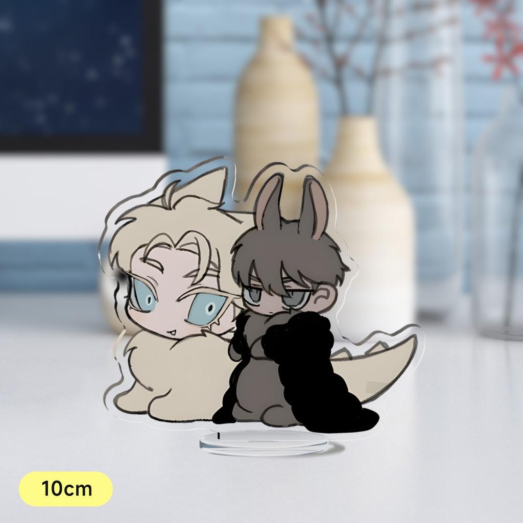 Hot Korean Cartoon BL Manga Anime Roses and Champagne Acrylic Stand Figure Standing Desktop Display Fans Collection Jewelry Gift