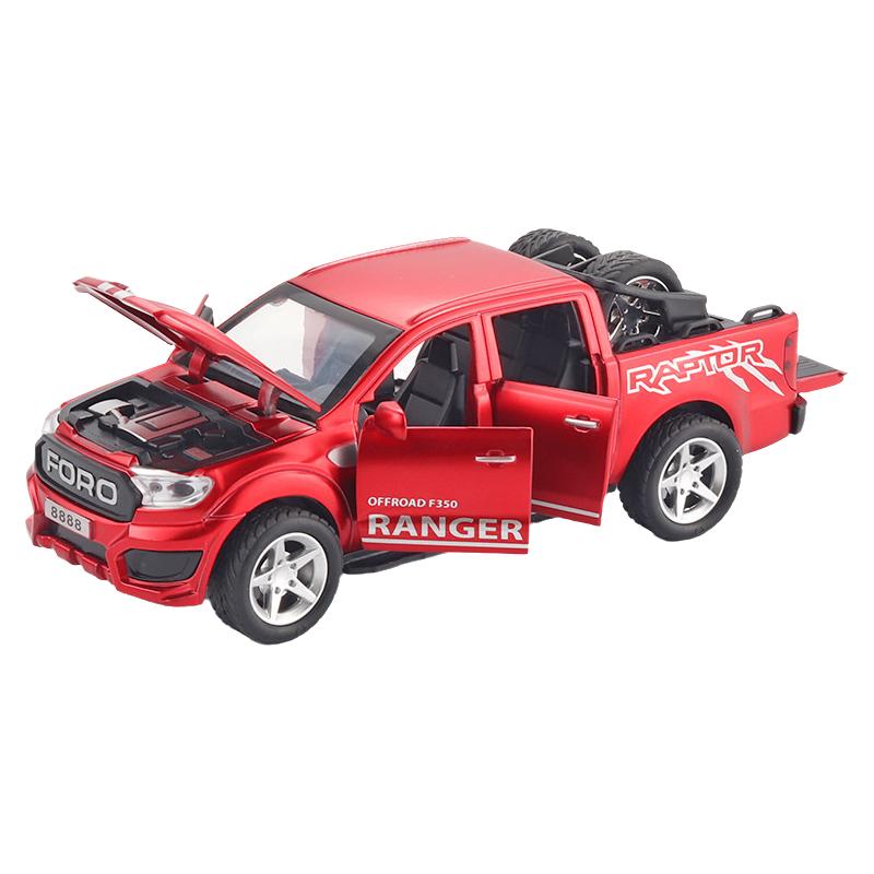 

Ford F350 Raptor Сплавная Литая Модель Машины Звук Свет Инерционная Машина Подарок Игрушка красный