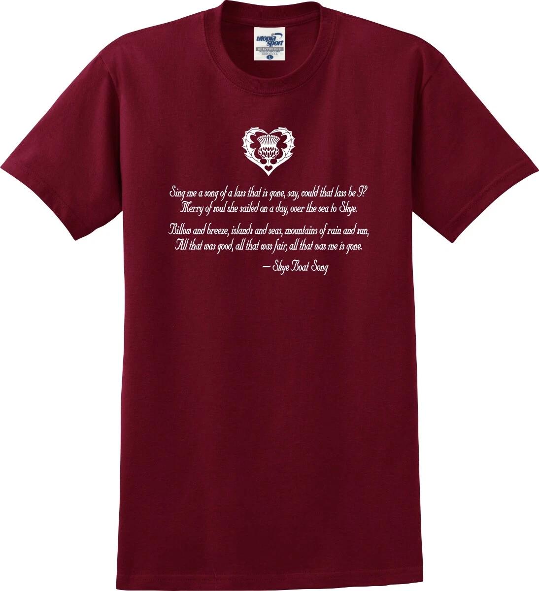 

Skye Boat Song Thistle Heart Unisex T shirt (S-5X) 4XL