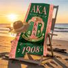 Alpha Kappa Alpha Print Beach Towel Design, Soft, Lightweight. for Home Bathroom, Spa, Pool, Yoga, Surfing, Camping, Gift for Family, Friend