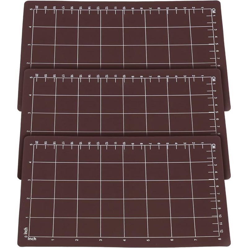 

A60z3pcs Magnetic Shim With Card Size Grids Black Magnetic Cutting Pads Reusable Embossing Machine Pads Die Cutting Machinemay