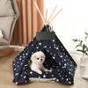Cozy Detachable Pet Tent House Winter Warm Cat Dog Bed Washable Cushion Mat for Kittens Puppies Indoor Outdoor Shelter