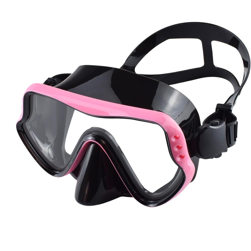 Large Frame Diving Goggles Silicone Snorkeling Mask