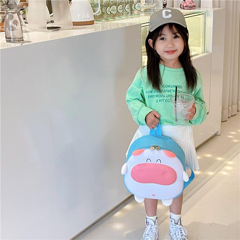 Bag Cartoon calf three-dimensional eggshell small schoolbag male cute trendy backpack