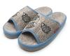 LISA LARSON Sand Hedgehog Slippers and Slippers [Cute] Women's Men's Open-Front (Blue, L)
