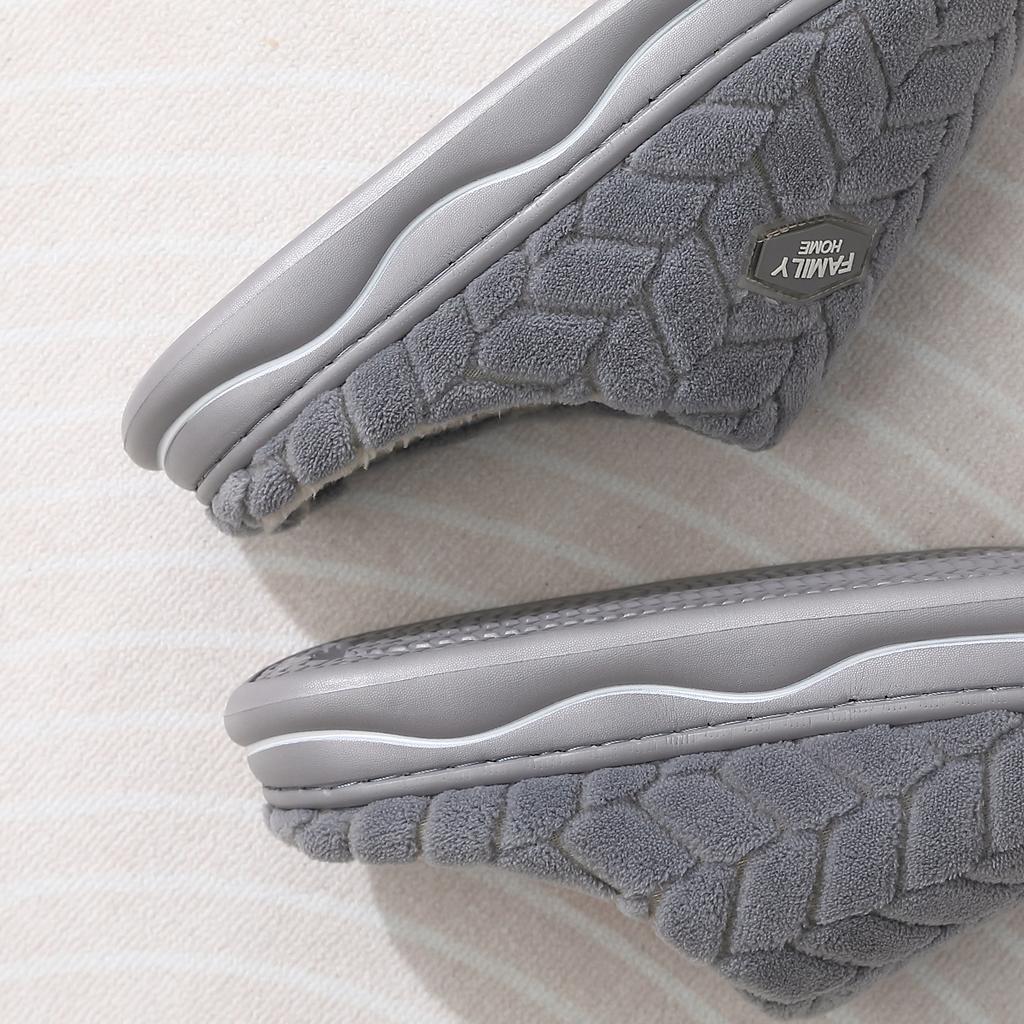 Winter Couple Style Basic Design Women Plush Slippers Non-slip Warm Thick Furry Men Home Cotton Shoes