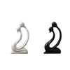 Ceramic Kissing Lovers Sculpture Tabletop Ornament Romantic Statue