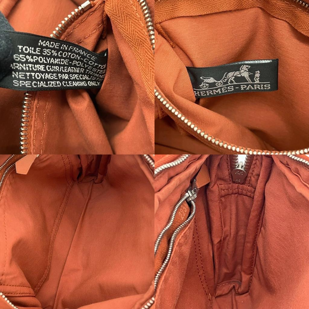 Used HERMESPochette Towal chevron/leather unisex