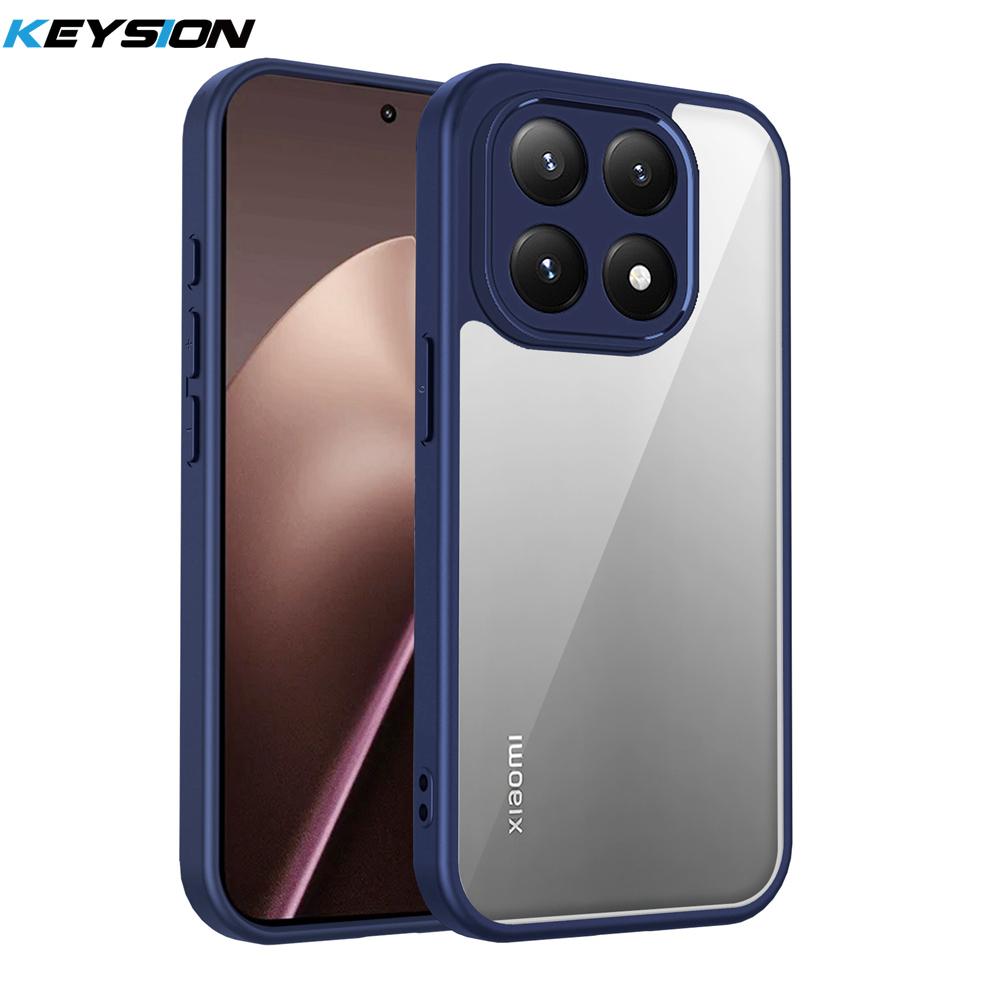 KEYSION Transparent Phone Case for Xiaomi 15T 15T Pro 5G Soft Silicone+PC Clear Shockproof Phone Back Cover for Xiaomi 15T Pro