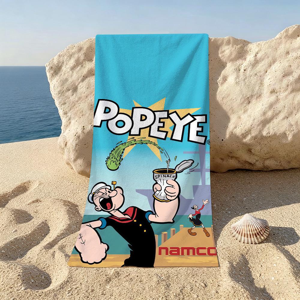 Cartoon Cute P-Popeye Beach Towel For Beaches Yoga Studios Gyms Hot Springs Swimming Pools And Picnics