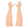 1 Pair Silicone Women Prosthesis Nail Hand Gloves Soft Full Arm Lifelike Skin Nail Hand Gloves for