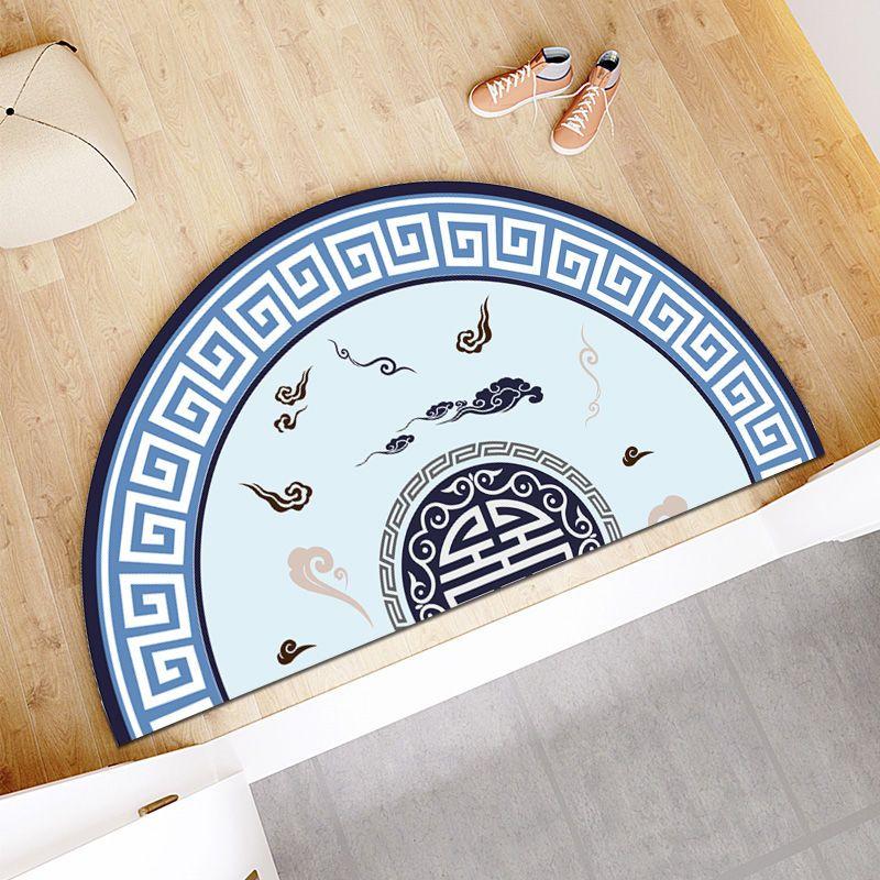 European Style Semi-circular Floor Mat Entrance Door Mat Bathroom and Toilet Door Mat Absorbent Dirt Resistant Non Slip Foot Mat