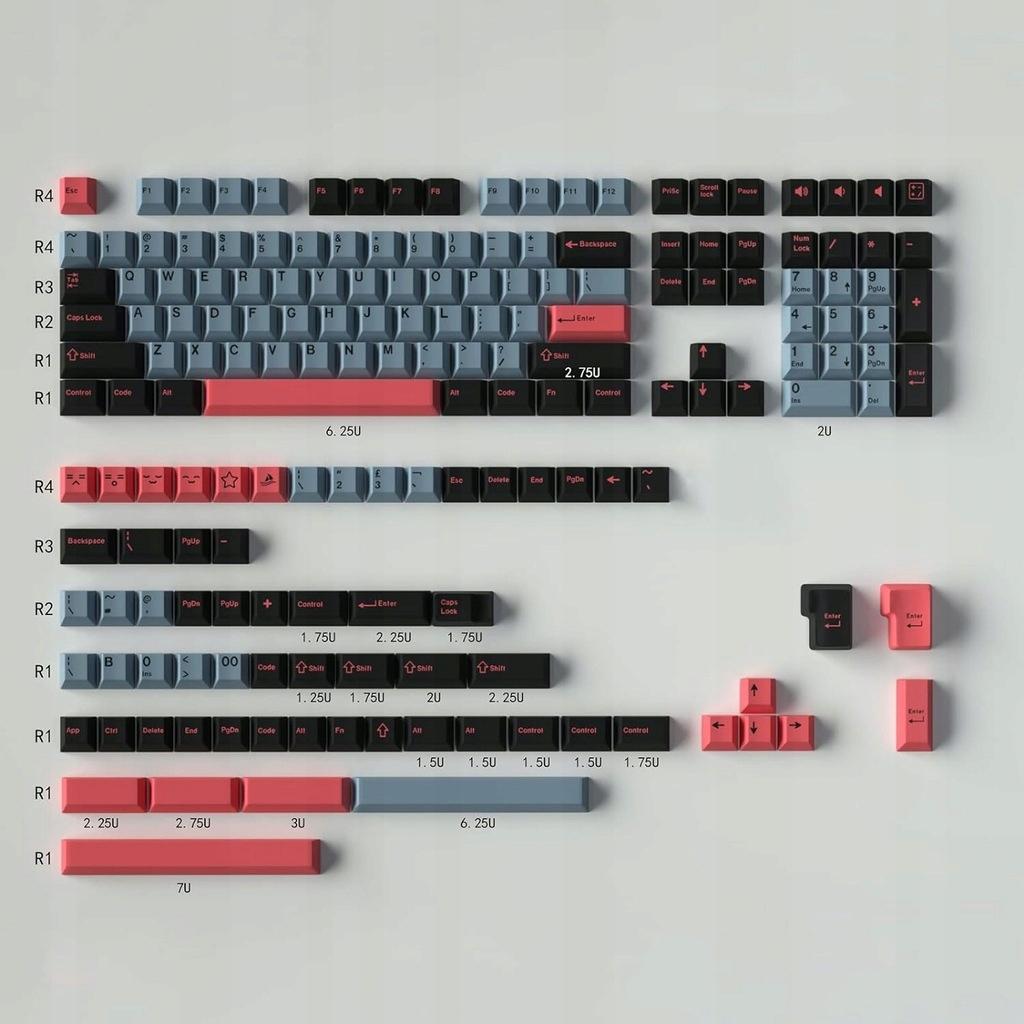 Keycaps for Mechanical Keyboard PBT Profile Cherry 173pcs DS 8008