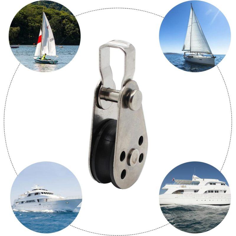 Poulie Marine 32 Mm En Acier Inoxydable 316 - Qualité Marine, œil Pivotant - Bloc De Poulie