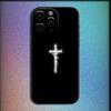 God Jesus Cross Phone Case For iPhone 16,15,14,13,12,11,Pro,X,XS,Max,XR,Plus,Mini Soft Black Cover