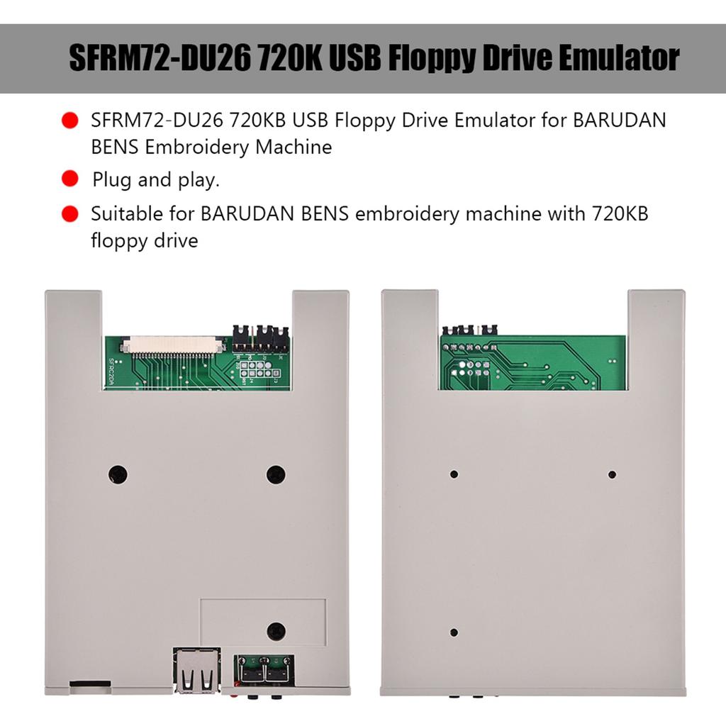 SFRM72 DU26 720K USB Floppy Drive Emulator for BARUDAN BENS Embroidery Machine