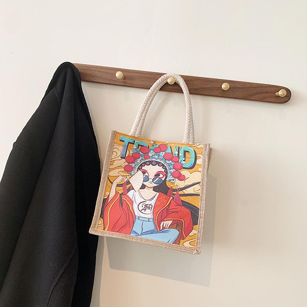 Women Casual Canvas Handbag Large Purse with Soft Handles & Inner Pocket for Mobile Phone Cosmetics Books