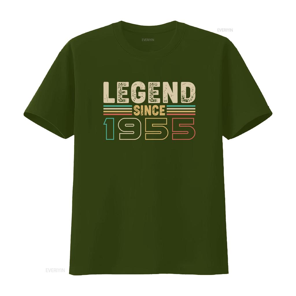 Legend Since 1955 Adults T Shirt Retro Style 70th Birthday Idea Soft Cotton Design for Men and Ladies vintage Washed