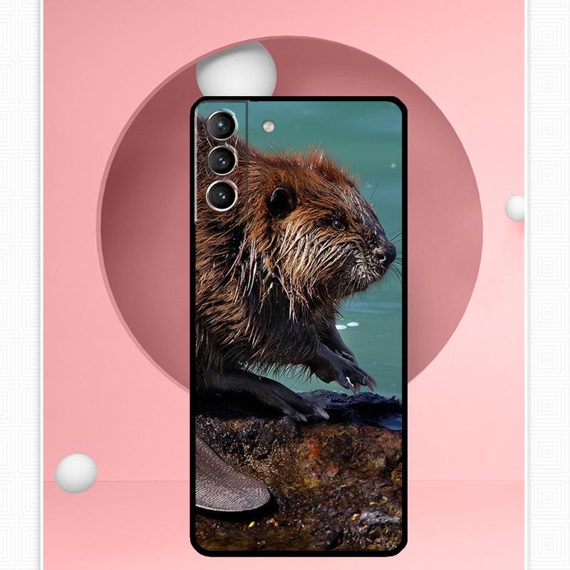 

Чехол Animal Beaver для Samsung Galaxy S22 S23 S24 Ultra Note 20 10 S8 S9 S10 Plus S21 S20 FE, мягкий чехол Galaxy S21Ultra