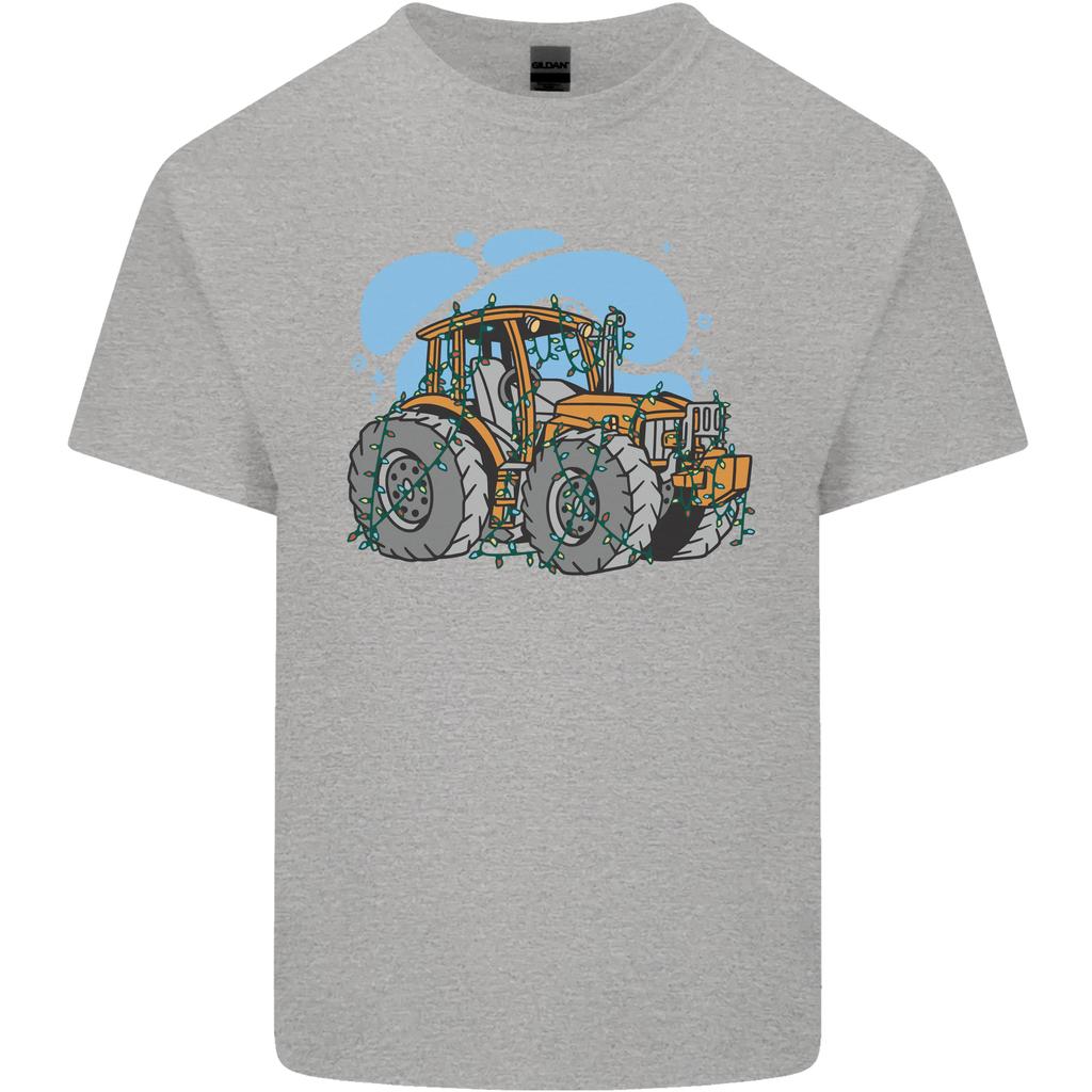 Christmas Tractor Farming Farmer Xmas Unisexs Light Cotton TShirt