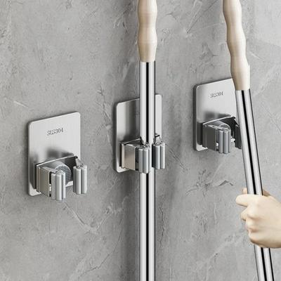 Multifunctionele haken zelfklevende muuropknoping dweilrek bezemhanger haak keuken badkamer organisatie huisorganizer accessoires