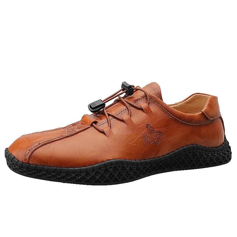 

Классическая повседневная обувь ручной работы из кожи для мужчин. Легкая, удобная и прочная, стильная, нескользящая, идеально подходит для всех сезонов. US 5(EUR 38) коричневый