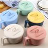 ZISIZ Wheat Straw Instant Noodle Bowl Set (Pack of 4) with Cutlery