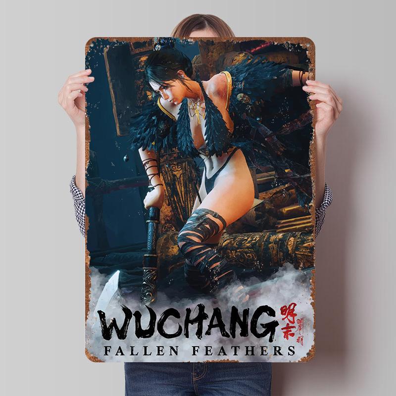 

Wuchang Fallen Feathers Game Art Printed Poster Customized Wall Art Retro Vintage Metal Tin Signs for Garage Decorations Decor 7.9x11.8In(20x30cm)
