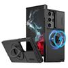 Applicable To Samsung S24Ultra Extraordinary Hidden Armor Window Push Mobile Phone Case Wireless Charging Rotating Bracket S23FE Protective Case