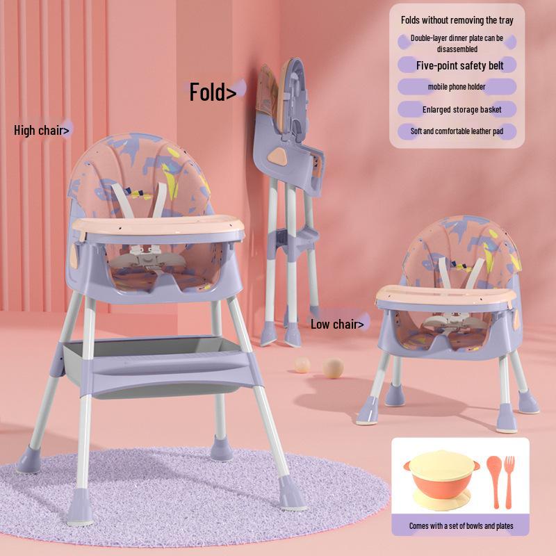 Adjustable Foldable High Chair & Portable Infant Dining Seat