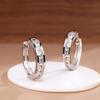 Eco Friendly Copper Shiny Cubic Zirconia Earrings For Women Simple Exquisite Golden Silver Color Round Earring Jewelry Gifts