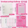 $150/300/500/1000 Money Saving Binder Cash Budget Storage Book Mini Budget Binder  Save Money