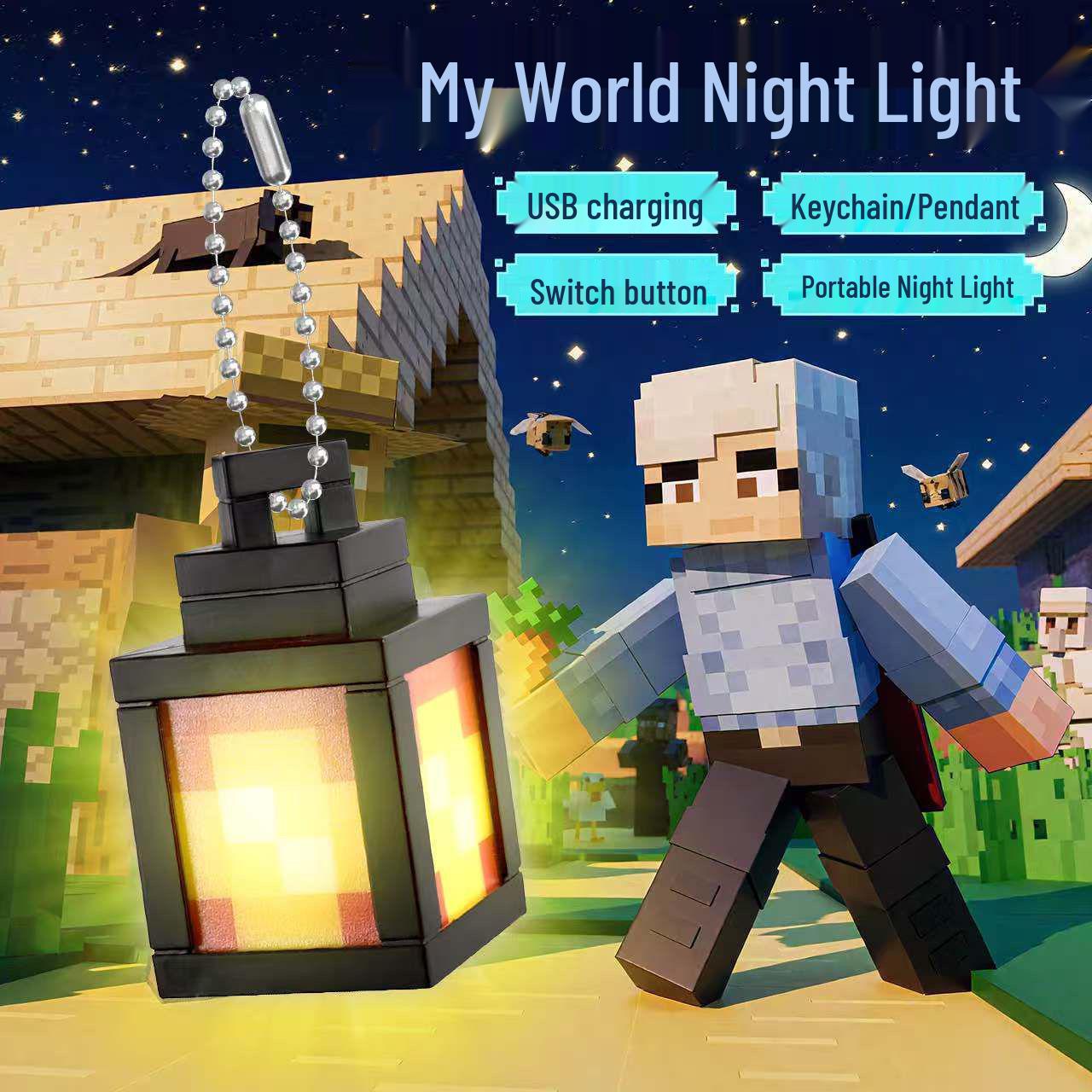 

Мій Світ Брелок Підвіска Міні Ліхтарик Акумуляторний Ліхтарик