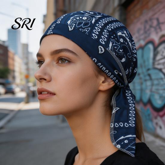 Kühlendes Bandana Hut Turban Paisley Muster Elastische Passform Verstellbare Riemen Bequemes Outdoor Kopftuch Atmungsaktives Schweißableitendes Material Radfahren