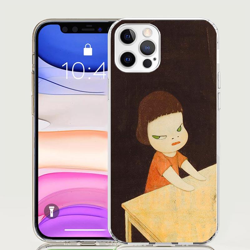 Y-Yoshitomo Nara Phone Case for Apple iPhone 17 Air 16 15 Plus 14 + 13 Mini 12 11 Pro Max 7 8 SE 16Max Soft Shell Cover Coque 17
