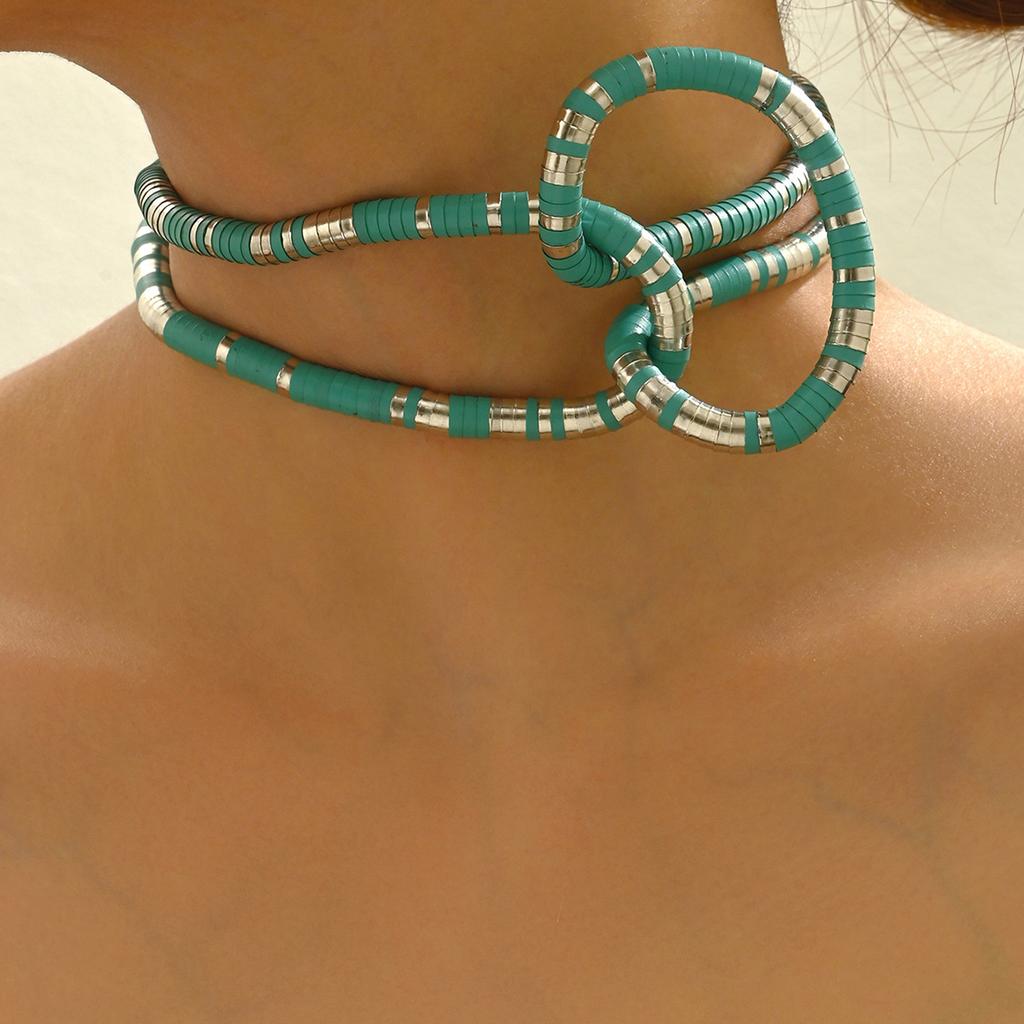 Punk hip-hop metal wind snake bone can be wrapped around the collar at will, and the personality is exaggerated and trendy.