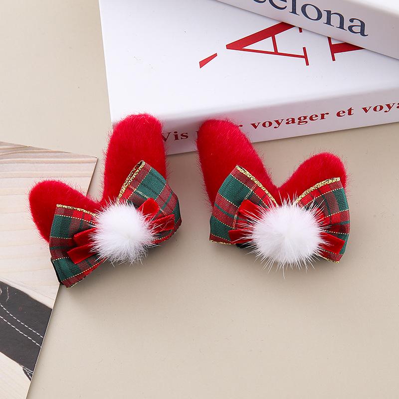 Christmas Antler Hair Clip: Cute Children's Elk Ears with Bells and Mushrooms