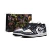 Air Jordan 1 Low Top Vintage Basketball Shoes Unisex Black Gray Shopping Bag DC0774-101(Team500-)