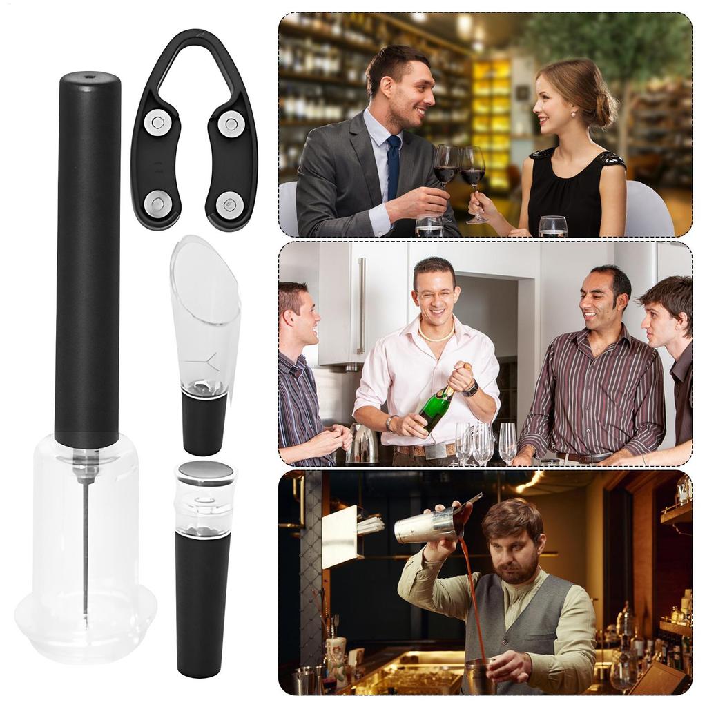 Portable Wine Opener Set Portable Air Pump Wine Opener Needle Wine Bottle Opener Aerator Cork Remover For Wine Accessories