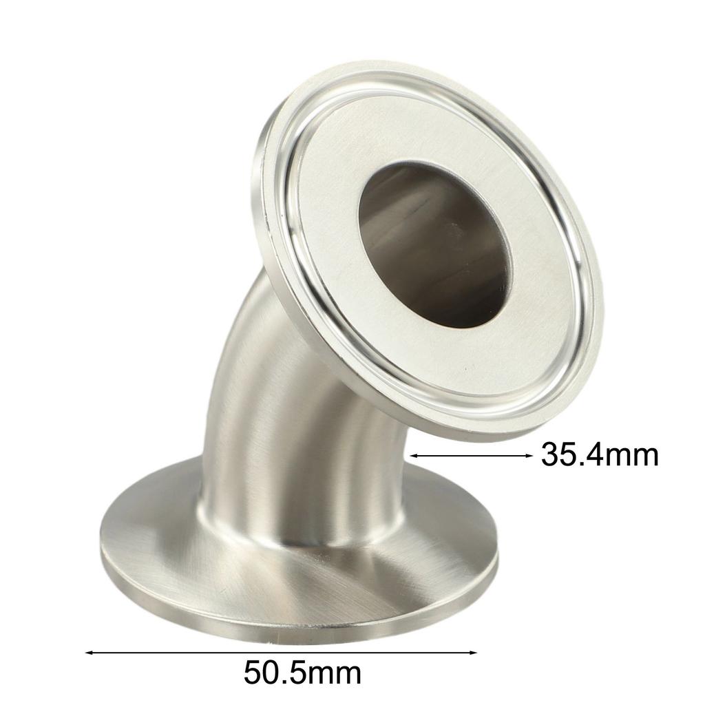 3A Sanitary 304 Stainless Steel Elbow Pipe Fitting 45 Degree Clamp Type for Secure and Resistant Pipe Connections