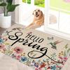 1Pcs Anti Fatigue Kitchen Rugs Bird ColorfulFlowers Print Waterproof Non-Slip Thick Cushioned Kitchen Mat Heavy Duty Comfort Standing Mat for Kitchen