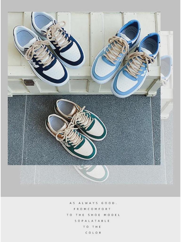 2024 Spring Men's Thick-Soled White Sneakers: Breathable, All-Match, Casual Sports Fashion Shoes