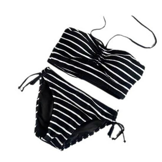 Thailand 2025 Stylish Retro Striped Bikini - Women's Sexy, Brightening, Pure Desire Vacation Swimwear